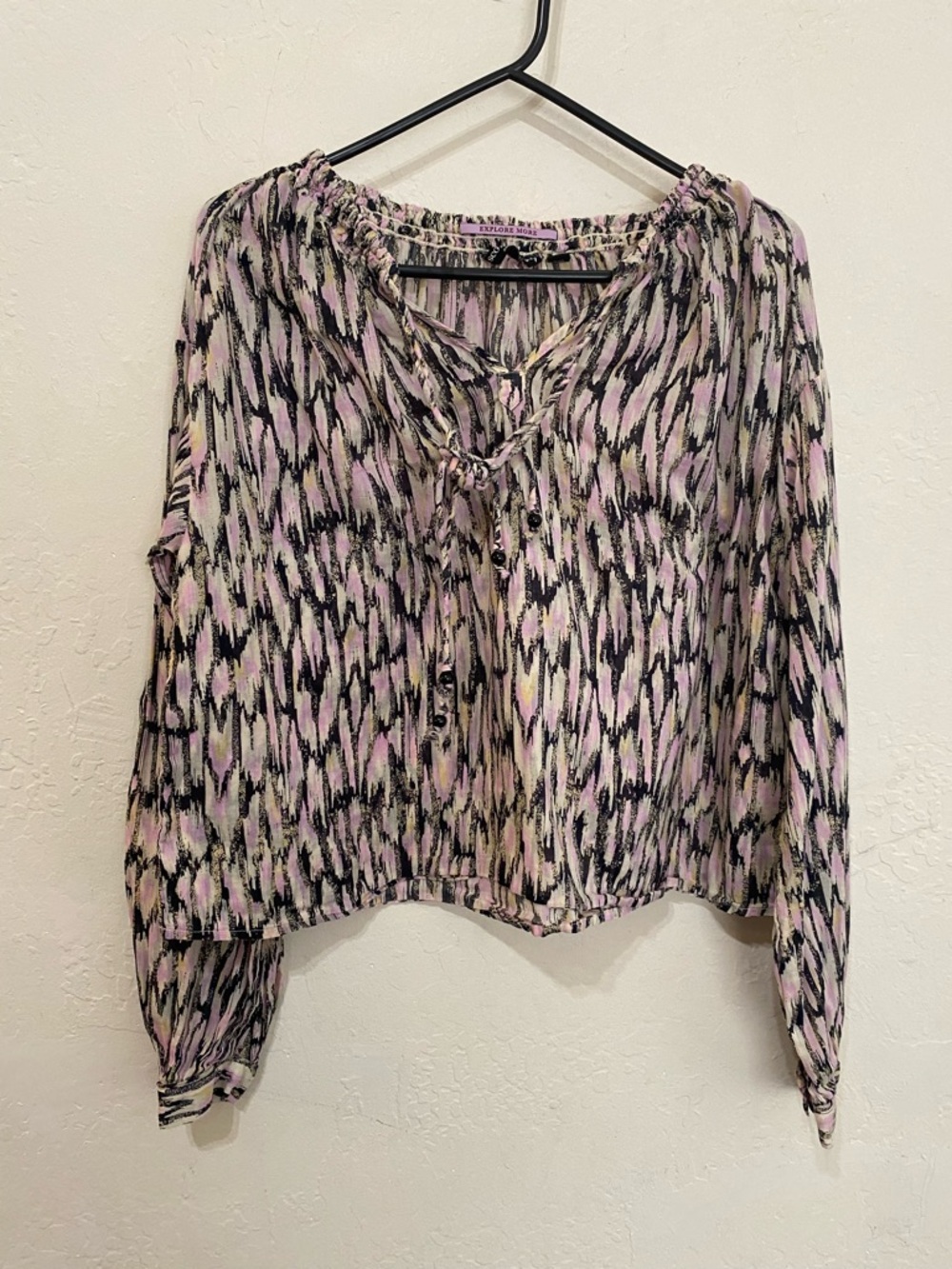 Scotch & Soda Boho Blouse Small Organic Cotton Peasant Top